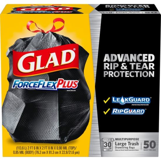 Glad ForceFlexPlus Drawstring Large Trash Bags1