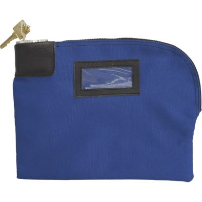 Fabric Deposit Bag, Locking, Canvas, 8.5 x 11 x 1, Blue1