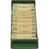 Stackable Plastic Coin Tray, Dimes, 10 Compartments, Stackable, 3.75 x 11.5 x 1.5, Green, 2/Pack1