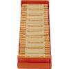 Stackable Plastic Coin Tray, Quarters, 10 Compartments, Stackable, 3.75 x 11.5 x 1.5, Orange, 2/Pack1