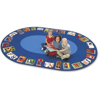 Carpets for Kids Reading By The Book Oval Area Rug1