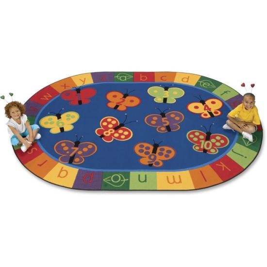 Carpets for Kids 123 ABC Butterfly Fun Oval Rug1