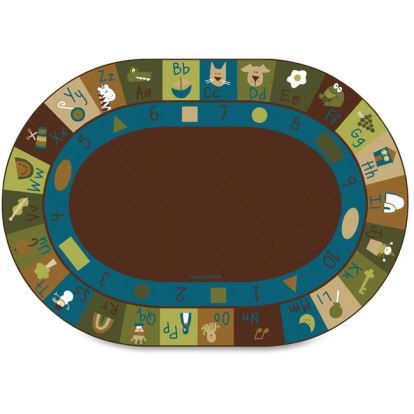 Carpets for Kids Learning Blocks Nature Oval Rug1