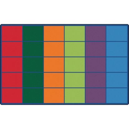 Carpets for Kids Colorful Rows Seating Rug1