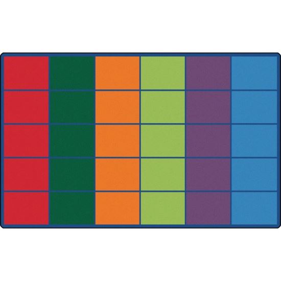 Carpets for Kids Colorful Rows Seating Rug1