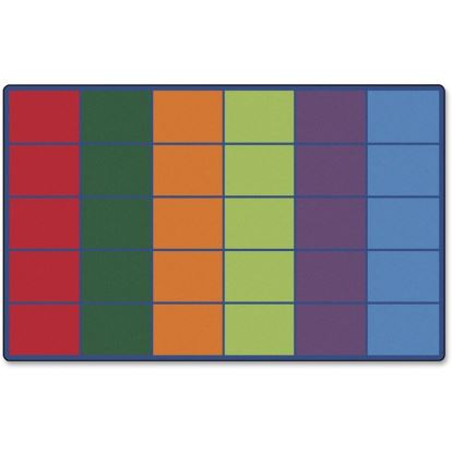 Carpets for Kids Color Rows 30-space Seating Rug1