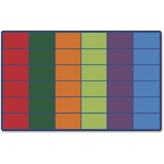 Carpets for Kids Color Rows 36-space Seating Rug1