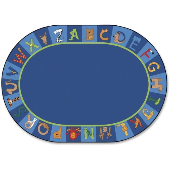Carpets for Kids A to Z Animals Oval Area Rug1