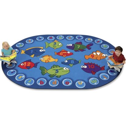 Carpets for Kids Fishing For Literacy Oval Rug1