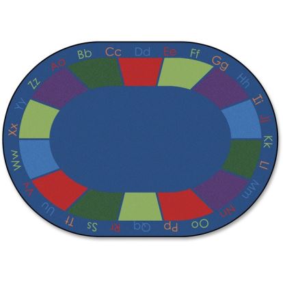 Carpets for Kids Colorful Places Oval Sitting Rug1