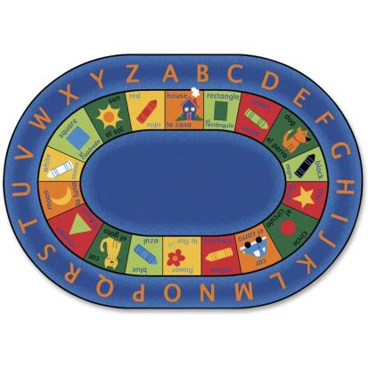 Carpets for Kids Bilingual Early Learning Oval Rug1