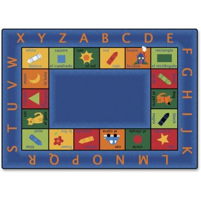Carpets for Kids Bilingual Colorful Rectangle Rug1