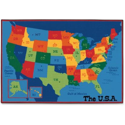 Carpets for Kids Value Line USA Map Design Rug1