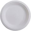 Renewable and Compostable Sugarcane Plates, 10" dia, Natural White, 500/Carton1