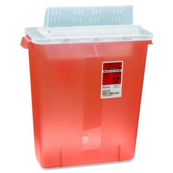 Covidien Transparent Red Sharps Container1