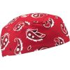 Chill-Its 6630 Red Western Skull Cap - Terry Cloth1