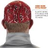 Chill-Its 6630 Red Western Skull Cap - Terry Cloth5