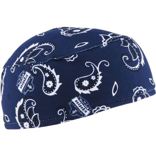 Chill-Its 6630 Navy Western Skull Cap - Terry Cloth1