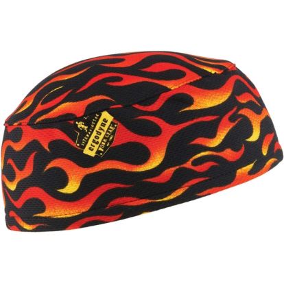 Chill-Its 6630 Flames Skull Cap - Terry Cloth1