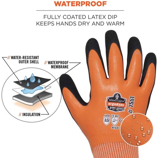 ProFlex 7551 A5 Coated Waterproof Gloves1