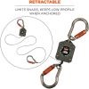 Squids 3003 Retractable Tool Lanyard - Dual Locking Carabiners, 2lbs / 0.9kg6