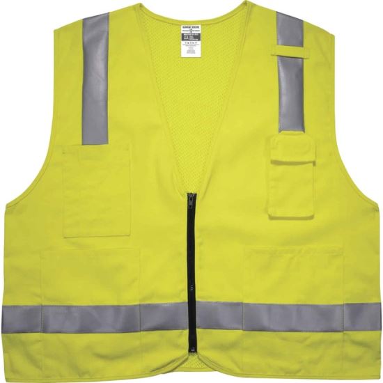 GloWear 8262FRZ Hi-Vis Flame-resistant Surveyor Vest - Class 2, NFPA 70E, Mesh1