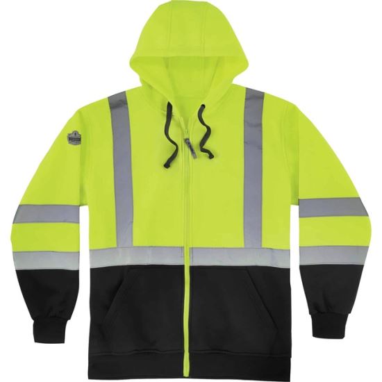 GloWear Zip-Up Hi-Vis Hooded Sweatshirt1