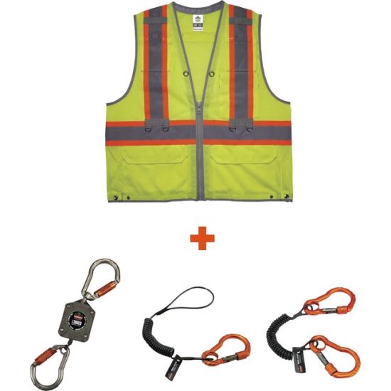 GloWear 8231TVK Hi-Vis Tool Tethering Safety Vest Kit - Class 21