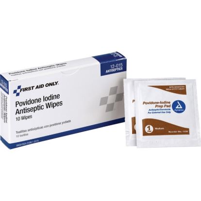 First Aid Only Povidone Iodine Antiseptic Wipes1