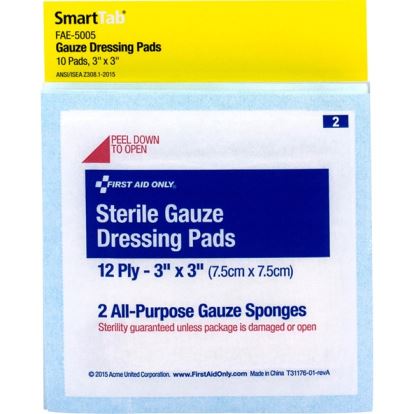 First Aid Only Sterile Gauze Dressing Pads1