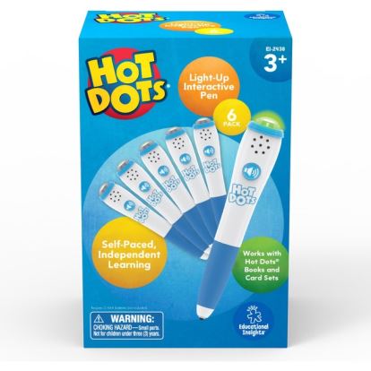 Hot Dots Light-Up Interactive Pen, Pack of 61