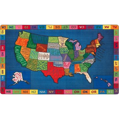 Flagship Carpets My America Doodle Map Rug1