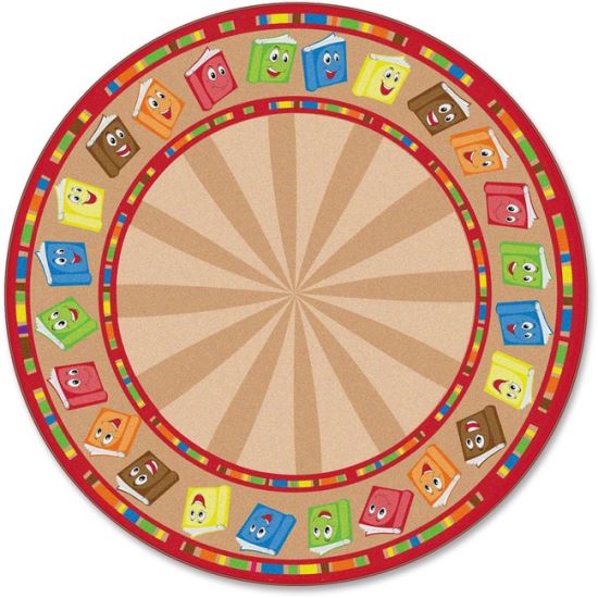 Flagship Carpets Calm Circle Time Books Round Rug1