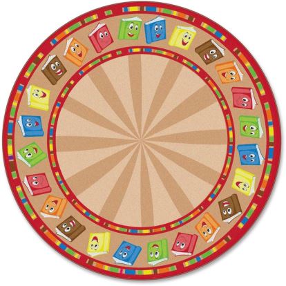 Flagship Carpets Calm Circle Time Books Round Rug1