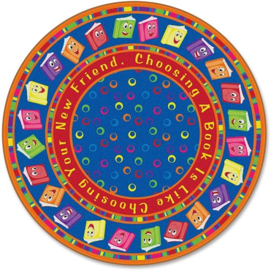 Flagship Carpets Bright CircleTime Books Round Rug1