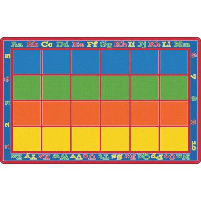 Flagship Carpets Primary Colors Square Grids Rug1