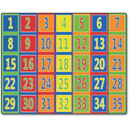 Flagship Carpets Fun 123s Color Square Rows Rug1