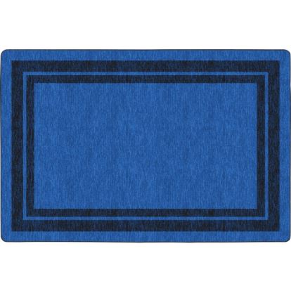 Flagship Carpets Double Dark Tone Border Blue Rug1