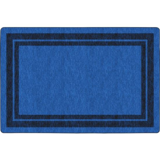 Flagship Carpets Double Dark Tone Border Blue Rug1