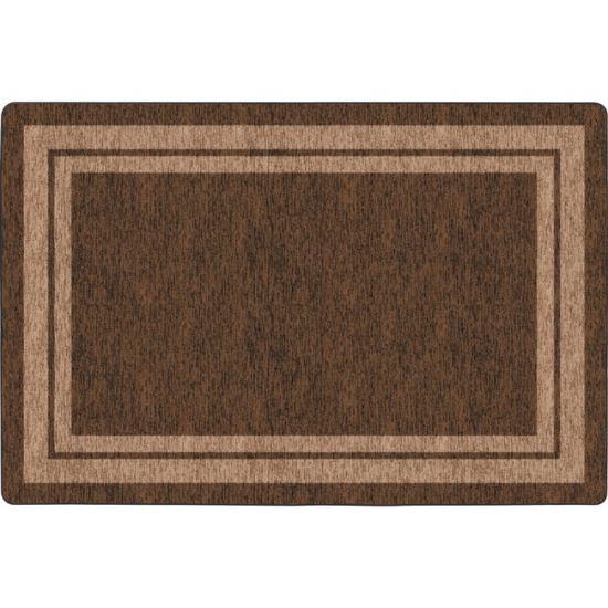 Flagship Carpets Double Light Tone Border Brown Rug1