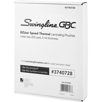 EZUse Thermal Laminating Pouches, 5 mil, 9" x 11.5", Gloss Clear, 200/Pack1