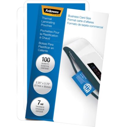 Fellowes Business Card Glossy Laminating Pouches1