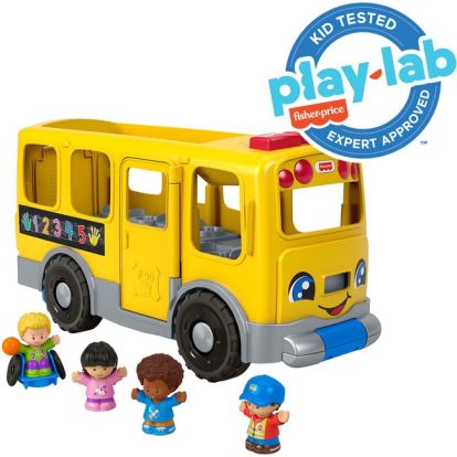 Fisher-Price Little People Toddler Learning Toy, Big Yellow School Bus Musical Push Toy1