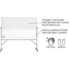 Ghent Hygienic Porcelain Mobile Whiteboard with Aluminum Frame3