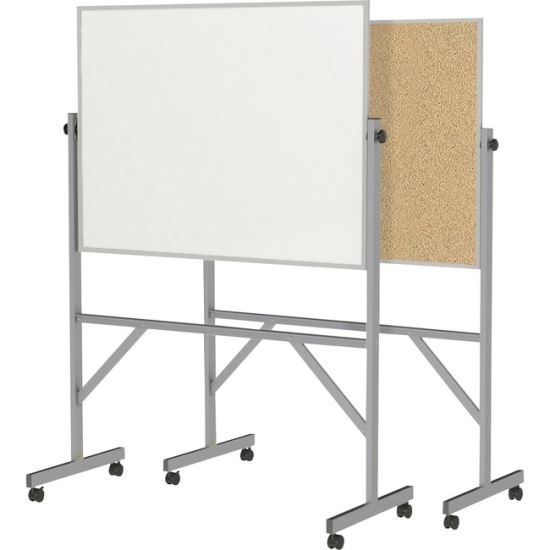 Ghent Reversible Cork Bulletin Board/ Non-Magnetic Whiteboard with Aluminum Frame1