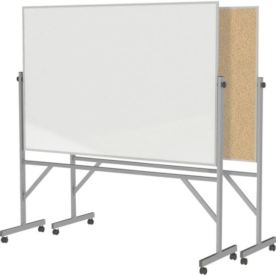 Ghent Reversible Cork Bulletin Board/Non-Magnetic Whiteboard with Aluminum Frame1