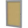 Ghent 1 Door Enclosed Natural Cork Bulletin Board with Satin Frame1