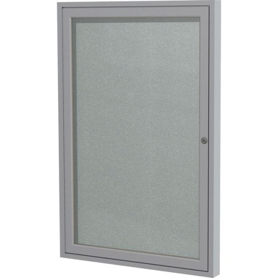 Ghent 1 Door Enclosed Vinyl Bulletin Board with Satin Frame1