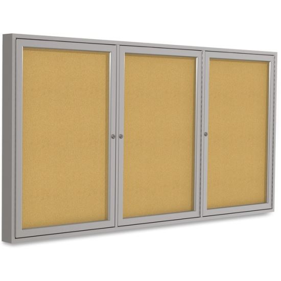 Ghent 3-door Enclosed Cork Bulletin Board1