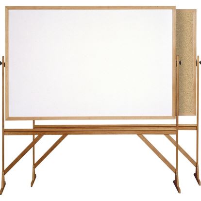 Ghent Reversible Cork Bulletin Board/Whiteboard with Wood Frame1